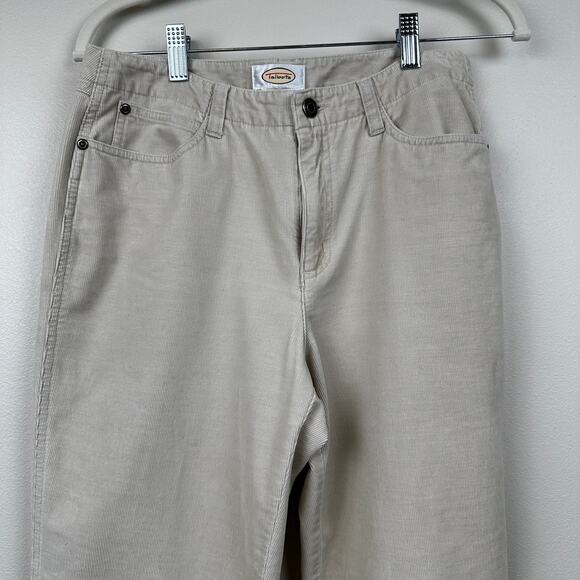 Talbots Corduroy Pants Vintage Y2K Stretch Boot Cut Beige Light Tan 6 Classic - Picture 2 of 6